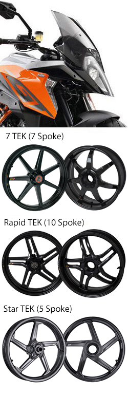 BST Carbon Fibre Wheels for KTM 1290 Super Duke GT 2016> onwards - Road & Race (pair)