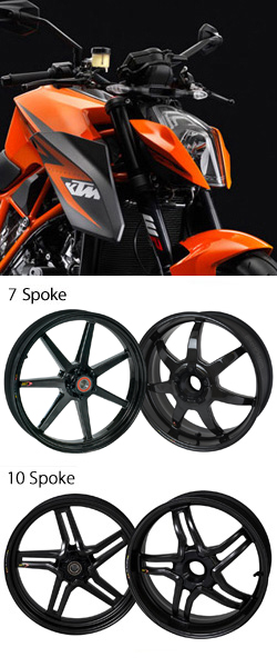 BST Carbon Fibre Wheels for KTM 1290 Super Duke R (including EVO) 2014> onwards - Road & Race (pair) 