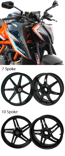 BST Carbon Fibre Wheels for KTM 1290 Super Duke RR 2021> onwards - Road & Race (pair)