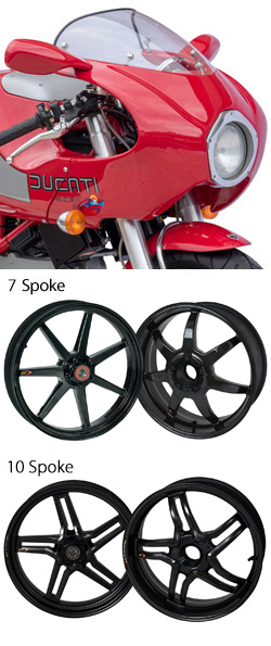 BST Carbon Fibre Wheels for Ducati MH900 Mike Hailwood Replica - Road & Race (pair)