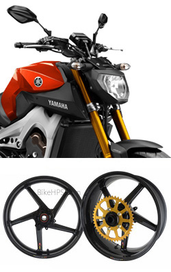 BST Carbon Fibre 5 Spoke Wheels for  Yamaha MT-09 2014> onwards (including Tracer) - Road & Race