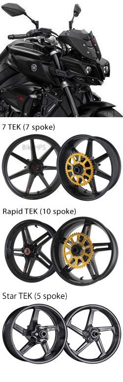 BST Carbon Fibre Wheels for Yamaha MT-10 or FZ-10 (inc. SP model) 2016> onwards - Road & Race