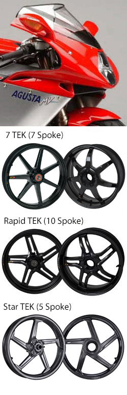 BST Carbon Fibre Wheels for MV Agusta F4 1000 (All Models & Years) - Road & Race 