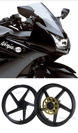 BST Carbon Fibre 5 Spoke Wheels for Kawasaki Ninja 250R (EX250R) 2008> Onwards - Road & Race 