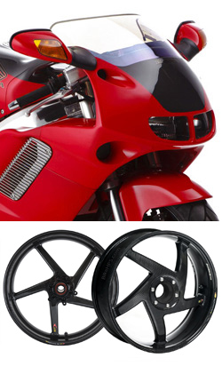 BST Carbon Fibre 5 Spoke Wheels for Honda NR750 (All Years) - Road & Race 