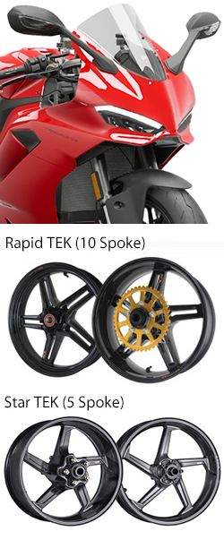 BST Carbon Fibre Wheels for Ducati Panigale V2 & V2S (Dual-sided swingarm models) 2025> onwards - Road & Race