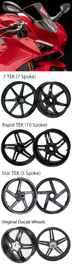 BST Carbon Fibre Wheels for Ducati Panigale V4 (including R, S, SP, Speciale & Superleggera models) 2018> onwards Road & Race 