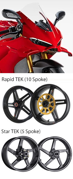 BST Carbon Fibre Wheels for Ducati Panigale V4 & V4S (Dual-sided swingarm models including V4 Tricolore/Italia & V4 Lamborghini) 2025> onwards - Road & Race