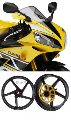 BST Carbon Fibre 5 Spoke Diamond TEK Wheels for Yamaha YZF-R1 2004-2008 - Road & Race 