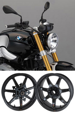BST Carbon Fibre 7 Spoke Panther TEK Motorcycle Wheels for BMW R nineT 2014-2016 - Road & Race 