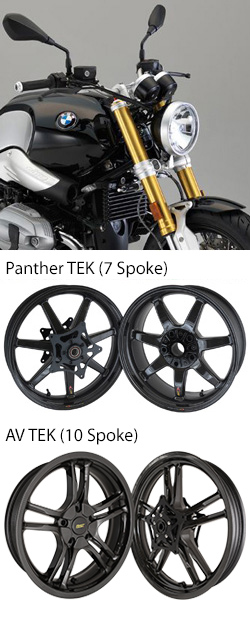 BST Carbon Fibre Motorcycle Wheels for BMW R nineT 2017> onwards - Road & Race
