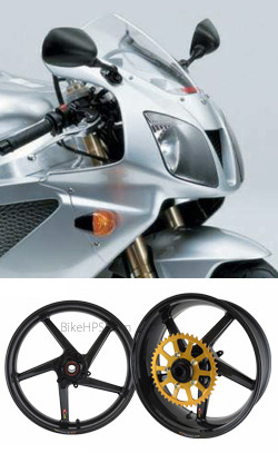 BST Carbon Fibre 5 Spoke Wheels for Honda VTR1000 SP1/SP2 (RC51) Y-5 2000-2005 - Road & Race