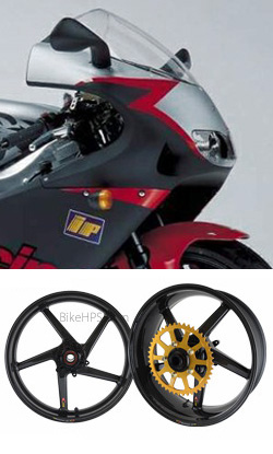 BST Carbon Fibre 5 Spoke Wheels for Aprilia RS250 1998-2003 (and 1995-1997, see note) - Road & Race 