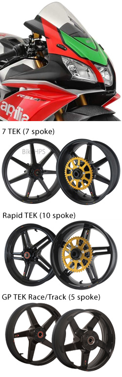 BST Carbon Fibre Wheels for Aprilia RSV4 APRC/Factory, RSV4RF & RSV4RR 2017> onwards - Road & Race