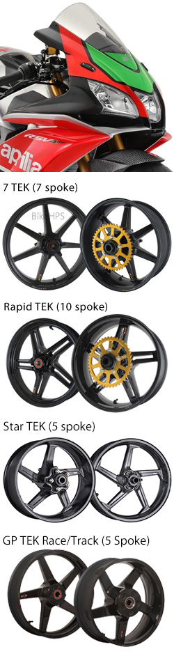 BST Carbon Fibre Wheels for Aprilia RSV4 APRC/Factory, RSV4RF & RSV4RR 2017> onwards - Road & Race