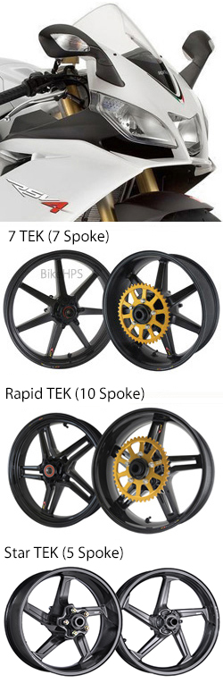 BST Carbon Fibre Wheels for Aprilia RSV4 1000 / Factory / APRC  2009-2014 - Road & Race 