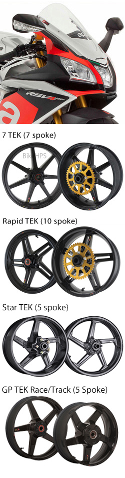 BST Carbon Fibre Wheels for Aprilia RSV4 APRC/Factory, RSV4RF & RSV4RR 2015-2016 - Road & Race