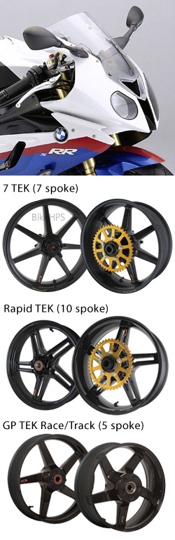 BST Carbon Fibre Motorcycle Wheels for BMW S1000RR 2010-2014 - Road & Race