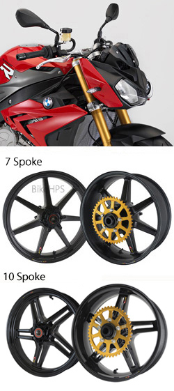 BST Carbon Fibre Motorcycle Wheels for BMW S1000R (Unfaired) 2014-2020 - Road & Race 