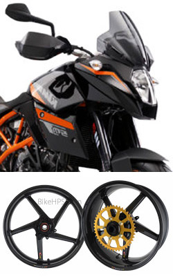 BST Carbon Fibre  5 Spoke Wheels for KTM 990 SMT & SMR 2009-2012 - Road & Race 