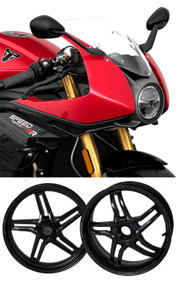 BST Rapid Tek Carbon Fibre Wheels forTriumph Speed Triple 1200RR 2022> Onwards - Road & Race