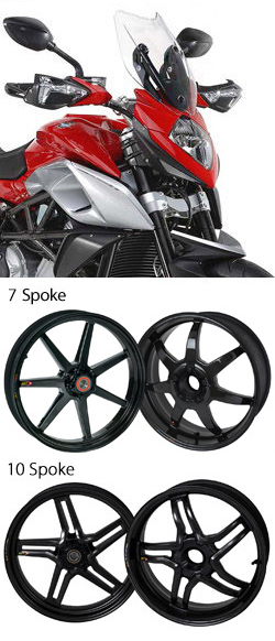 BST Carbon Fibre Wheels for MV Agusta Stradale 800 2014-2017 - Road & Race (Pair)