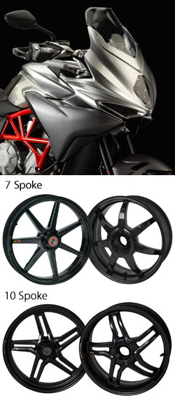 BST Carbon Fibre Wheels for MV Agusta Turismo Veloce 800 2014> onwards - Road & Race (Pair)