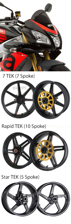 BST Carbon Fibre Wheels for Aprilia RSV Tuono V4 & V4R 1100 Models (inc. APRC & Factory) 2017> onwards - Road & Race 