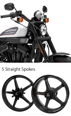 BST Carbon Fibre Wheels for Harley-Davidson Sportster XR1200, XR1200R & XR1200X 2007> onwards - Road & Race 