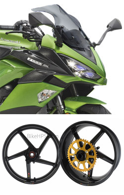 BST Carbon Fibre 5 Spoke Wheels for Kawasaki Z1000SX (Ninja 1000) 2011-2019 - Road & Race