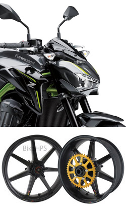 BST Carbon Fibre 7 Spoke Wheels for Kawasaki Z900 2017> Onwards - Road & Race 
