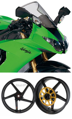 BST Carbon Fibre 5 Spoke Wheels for Kawasaki ZX-10R 2006-2010 - Road & Race