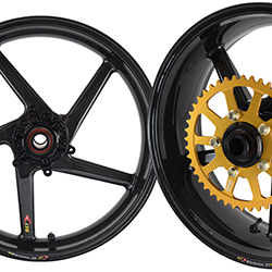 BST Carbon Fibre 5 Spoke Wheels for Triumph 1200 Thruxton/R 2016> Onwards & 1200 Speed Twin 2019-2020 (Used pair)