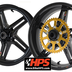 BST Carbon Fibre Rapid TEK Wheels for Honda CBR1000RR Fireblade 2008-2016 (Gloss Finish)