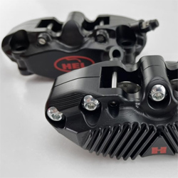 HEL V2 108mm 4 Piston Billet Front Brake Calipers with Finned Back (Includes Installation Kit) 