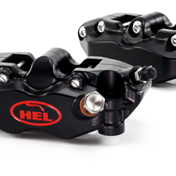 HEL V2 108mm 4 Piston Billet Front Brake Calipers with Flat Back (Includes Installation Kit) 