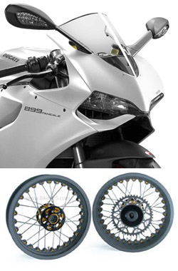 Kineo Wire Spoked Tubeless Wheels for Ducati 899 Panigale 2013-2015