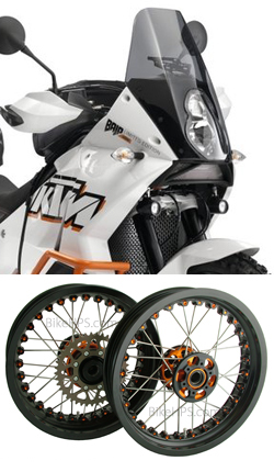 Kineo Wire Spoked Tubeless Wheels for KTM 950 & 990 Adventure 2003-2014
