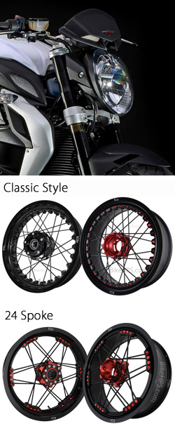 Kineo Wire Spoked Tubeless Wheels for MV Agusta Brutale 675 2012-2015