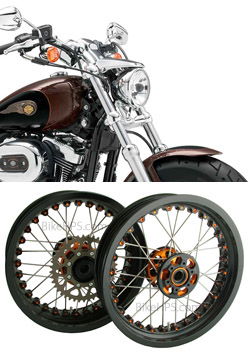 Kineo Wire Spoked Wheels for Harley-Davidson XL1200C Custom ABS 2013> onwards 