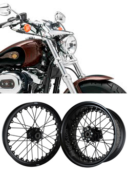 Kineo Wire Spoked Wheels for Harley-Davidson XL1200C Custom ABS 2013> onwards 