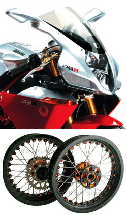 Kineo Wire Spoked Tubeless Wheels for Bimota DB5 