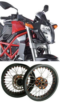 Kineo Wire Spoked Tubeless Wheels for Bimota DB6 Delirio 2006-2016