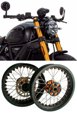 Kineo Wire Spoked Wheels for Ducati 1100 Scrambler Pro & Sport Pro 2020> onwards 