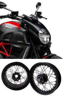 Kineo Wire Spoked Tubeless Wheels for Ducati 1200 Diavel 2010> onwards