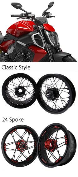 Kineo Wire Spoked Tubeless Wheels for Ducati Diavel V4 2023> onwards