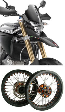 Kineo Wire Spoked Tubeless Wheels for Aprilia Dorsoduro 750 2007-2017