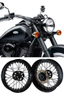 Kineo Wire Spoked Tubeless Wheels for Kawasaki EN650 Vulcan S 2014> Onwards