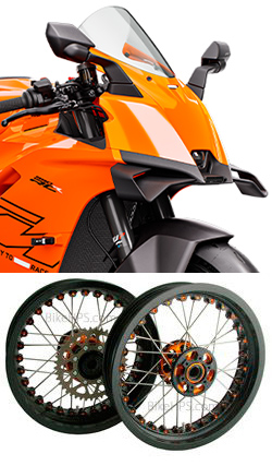Kineo Wire Spoked Tubeless Wheels for KTM 990 RC R (including Track version) 2026> onwards 
