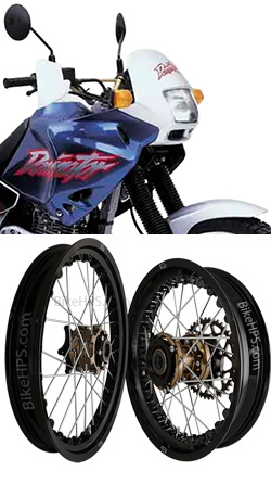 Kineo Wire Spoked Tubeless Wheels for Honda NX 650 Dominator 1988-2003